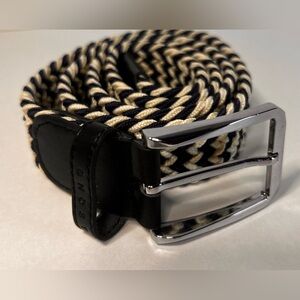 Ghost Golf Belt. Men’s Braided Navy & Cream Belt. Elastic. 43”